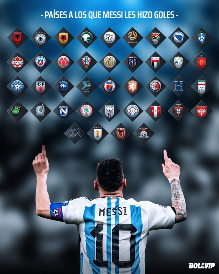 开云体育-对赞比亚破门后，梅西国家队生涯已攻破40支球队的大门